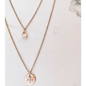 Compass layered necklace 🌎